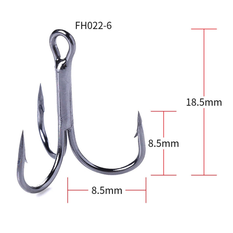 HENGJIA 20 PCS Classic Black High Carbon Steel Fishing Three-jaw Treble Hooks Reluova