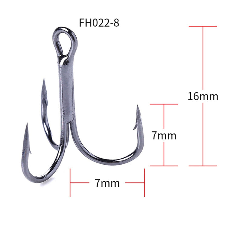 HENGJIA 20 PCS Classic Black High Carbon Steel Fishing Three-jaw Treble Hooks