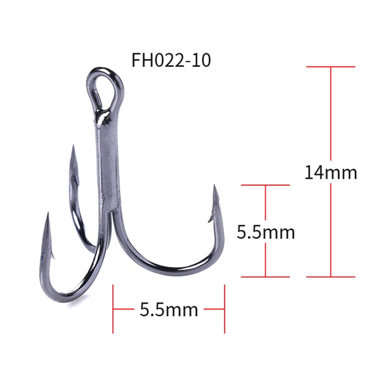 HENGJIA 20 PCS Classic Black High Carbon Steel Fishing Three-jaw Treble Hooks Reluova