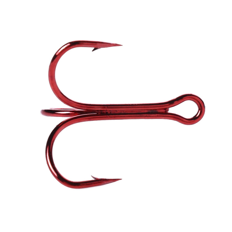 HENGJIA 20 PCS Classic Red High Carbon Steel Fishing Three-jaw Treble Hooks Reluova