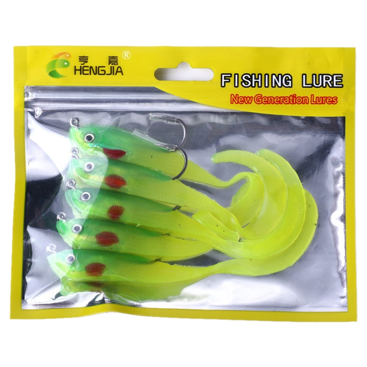 HENGJIA SO050-1 5 PCS 11cm/16g Luya Fishing Lure Fishing Gear Sea Bass Soft Fish with Hook Reluova