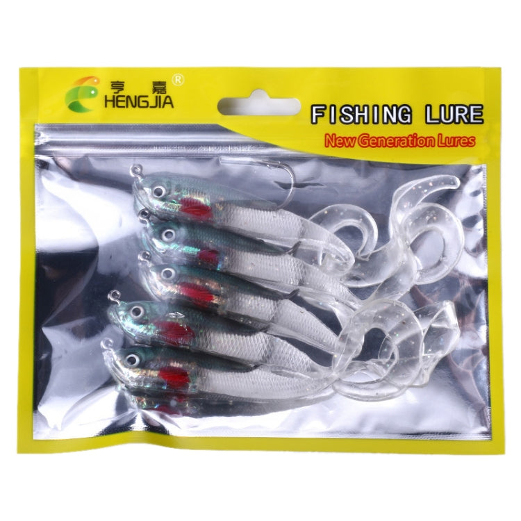 HENGJIA SO050-1 5 PCS 11cm/16g Luya Fishing Lure Fishing Gear Sea Bass Soft Fish with Hook