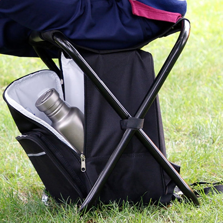 Outdoor Portable Folding Camping Chair Light Fishing Beach Chair Stainless Steel Pipe Folding Chair with Ice Bag Reluova