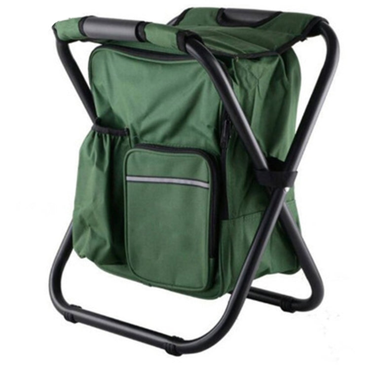 Outdoor Portable Folding Camping Chair Light Fishing Beach Chair Stainless Steel Pipe Folding Chair with Ice Bag Reluova