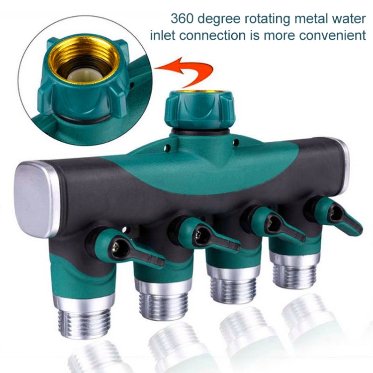 4 In 1 Multi-function Garden Water Sprinklers Lawn Irrigation Valve Water Dividing Controller Water Pipe Shunt, US Plug My Store