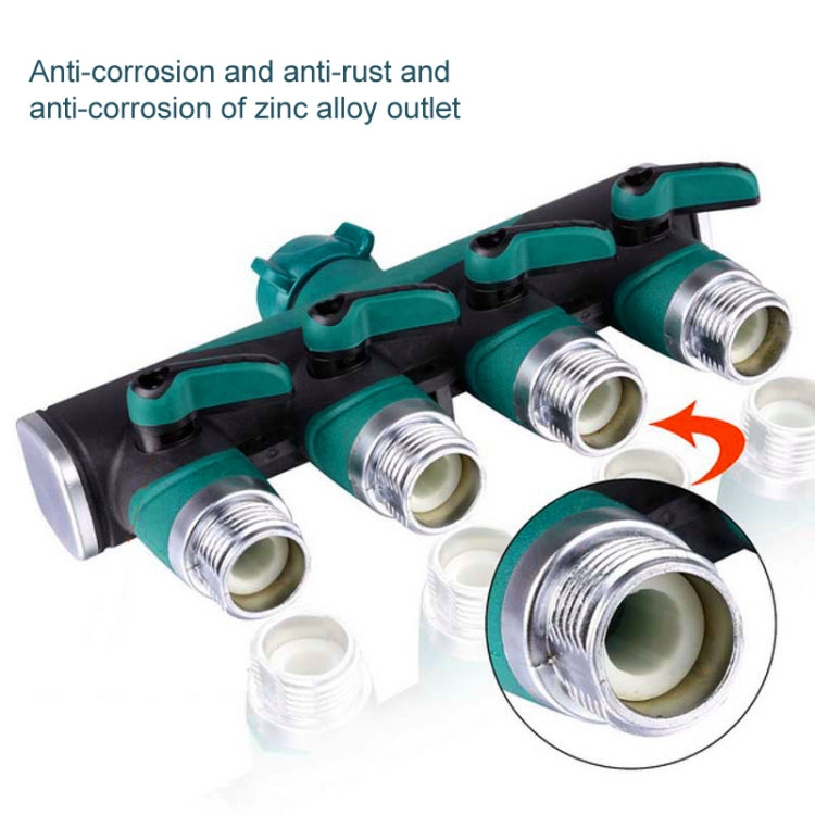 4 In 1 Multi-function Garden Water Sprinklers Lawn Irrigation Valve Water Dividing Controller Water Pipe Shunt, EU Plug