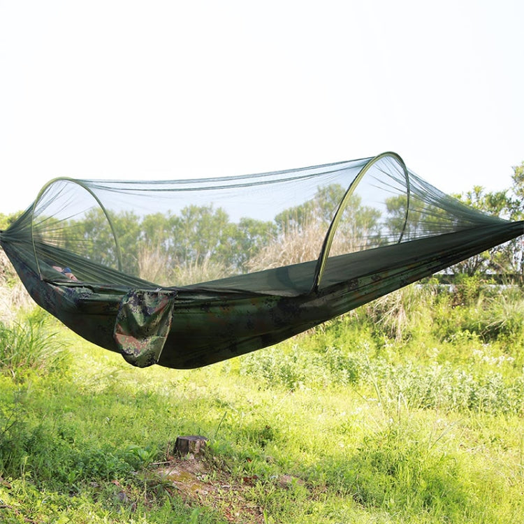 Portable Outdoor Camping Full-automatic Nylon Parachute Hammock with Mosquito Nets, Size : 290 x 140cm