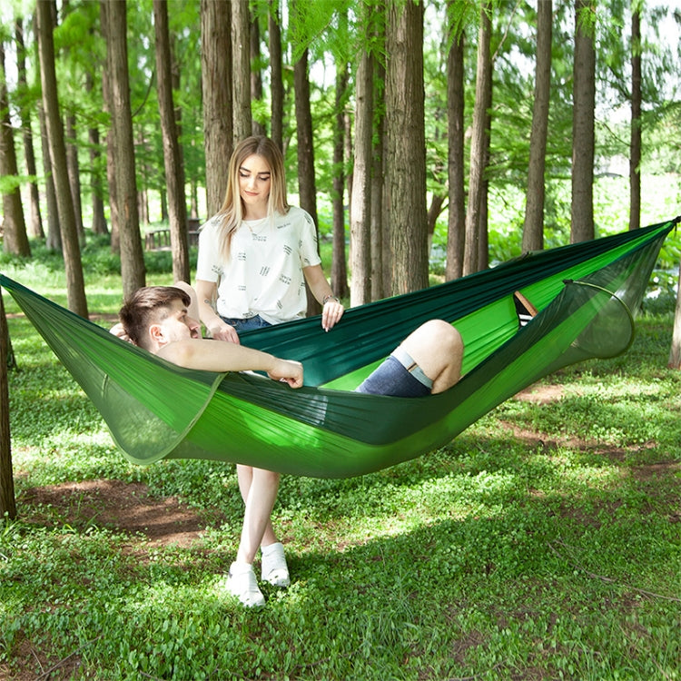 Portable Outdoor Camping Full-automatic Nylon Parachute Hammock with Mosquito Nets, Size : 290 x 140cm