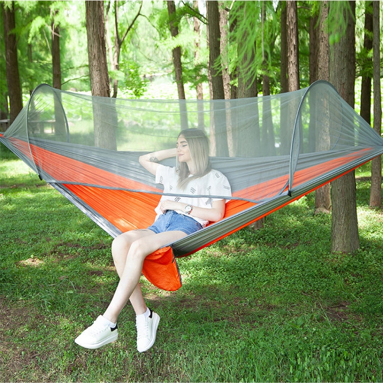 Portable Outdoor Camping Full-automatic Nylon Parachute Hammock with Mosquito Nets, Size : 290 x 140cm