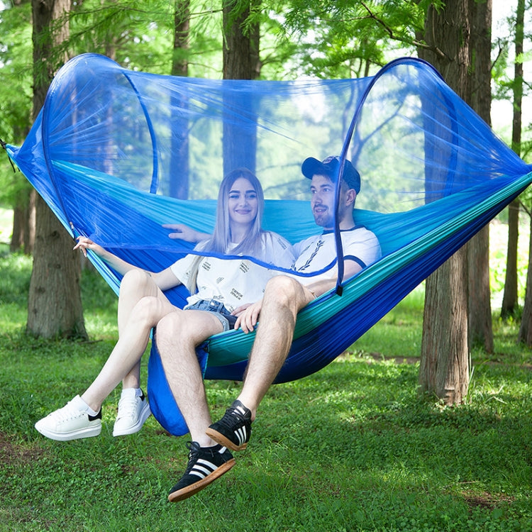 Portable Outdoor Camping Full-automatic Nylon Parachute Hammock with Mosquito Nets, Size : 250 x 120cm Reluova