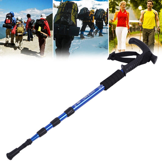 Aotu AT7555 108cm Outdoor Camping Aluminum Alloy T Handle Lock 4 Alpenstock