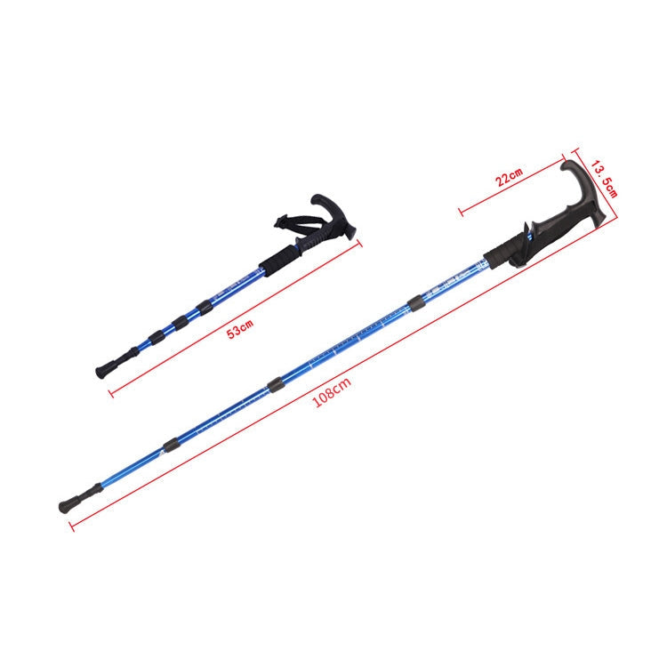 Aotu AT7555 108cm Outdoor Camping Aluminum Alloy T Handle Lock 4 Alpenstock Reluova