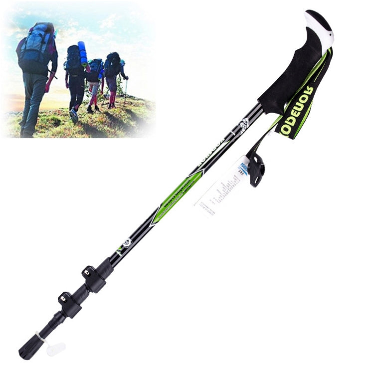 KODENOR Outdoor Mountaineering Portable Foldable Carbon Fibre Straight Handle Alpenstocks Trekking Poles, Length : 63-135CM Reluova