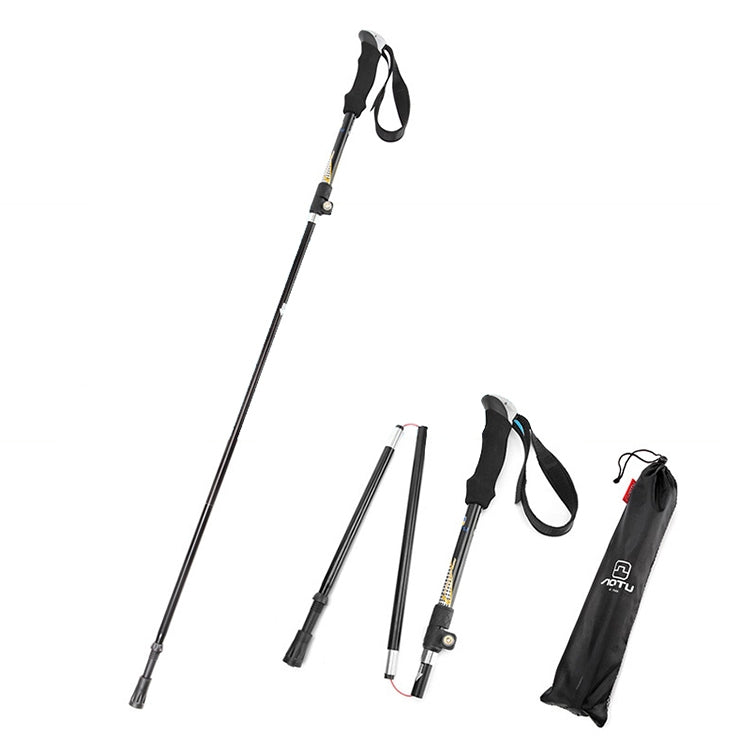 Aotu AT7558 125cm Aluminum Alloy Outdoor Camping Folding Corky Trekking Poles EVA Handle Alpenstock Reluova