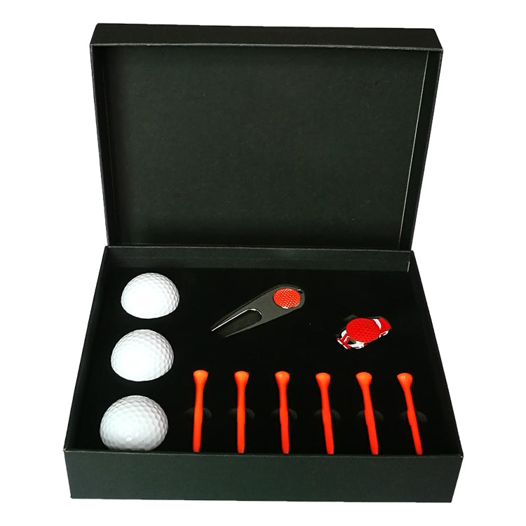 11 in 1 6 Golf Tees + Divot Tool + 3 Golf Balls Gift Box Set