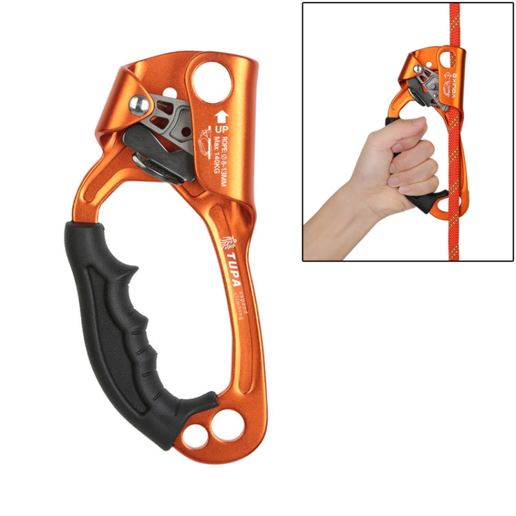 XINDA TP-8606 Outdoor Rock Climbing Aerial Work Anti-fall Handheld Rope Gripper for 8-12mm Diameter Rope left Reluova