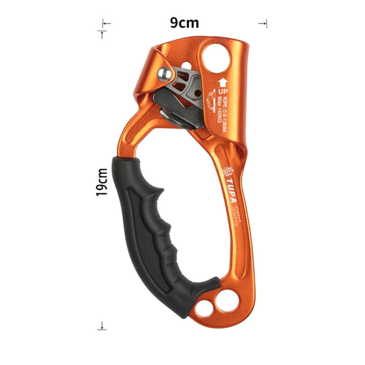 XINDA TP-8606 Outdoor Rock Climbing Aerial Work Anti-fall Handheld Rope Gripper for 8-12mm Diameter Rope left Reluova