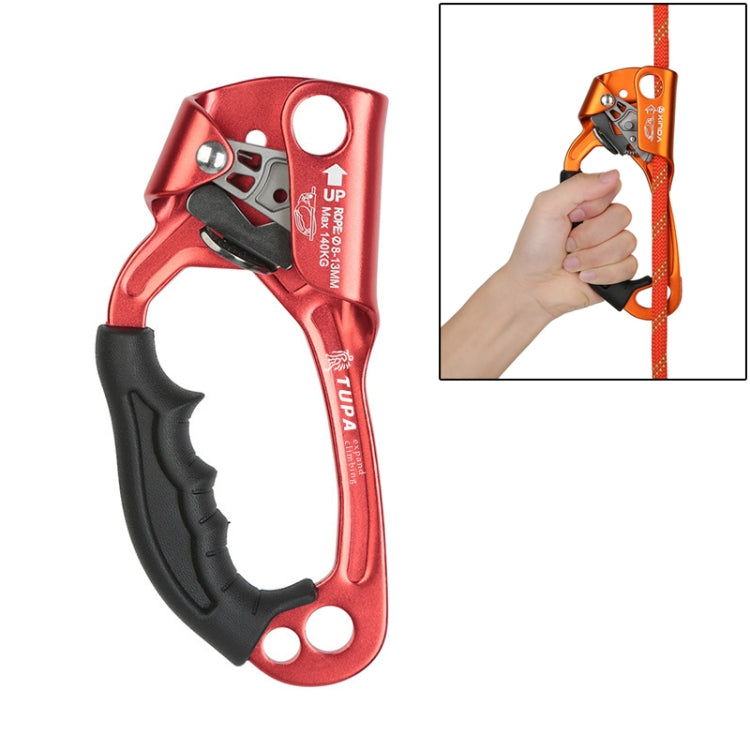 XINDA TP-8606 Outdoor Rock Climbing Aerial Work Anti-fall Handheld Rope Gripper for 8-12mm Diameter Rope left Reluova