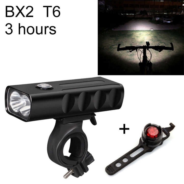 BX2 USB Charging Bicycle Light Front Handlebar Led Light (3 Hours, T6+Gem Lamp) Reluova