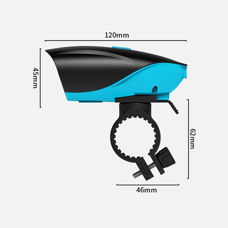 USB Charging Bike LED Riding Light, Charging 3 Hours with Horn Reluova