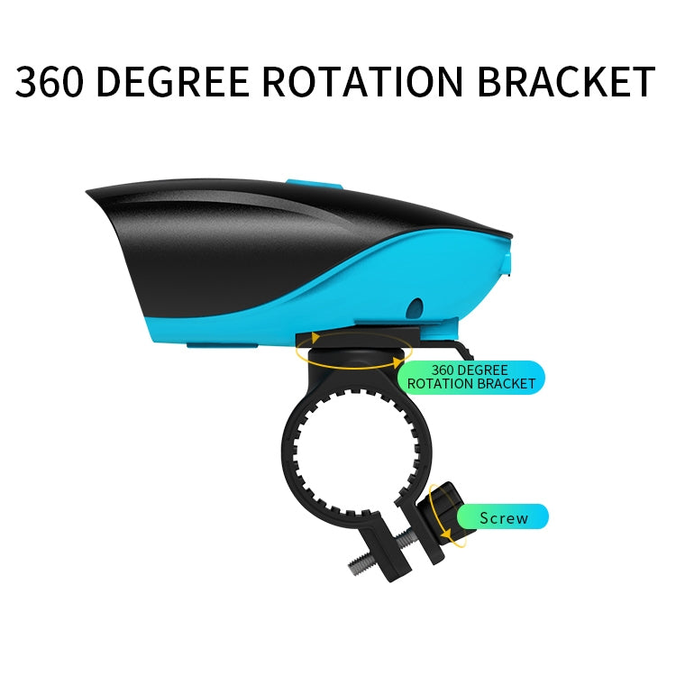 USB Charging Bike LED Riding Light, Charging 3 Hours with Horn Reluova