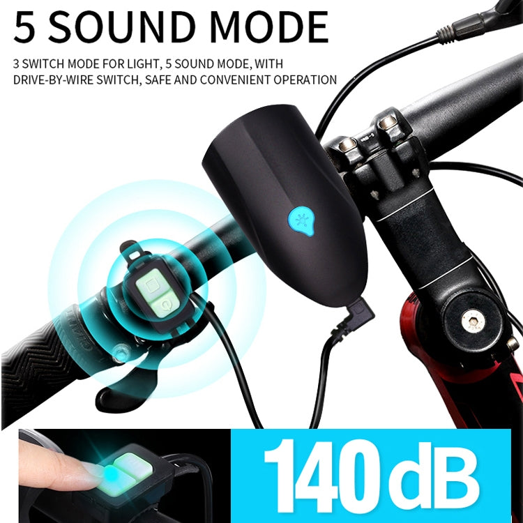 USB Charging Bike LED Riding Light, Charging 3 Hours with Horn Reluova