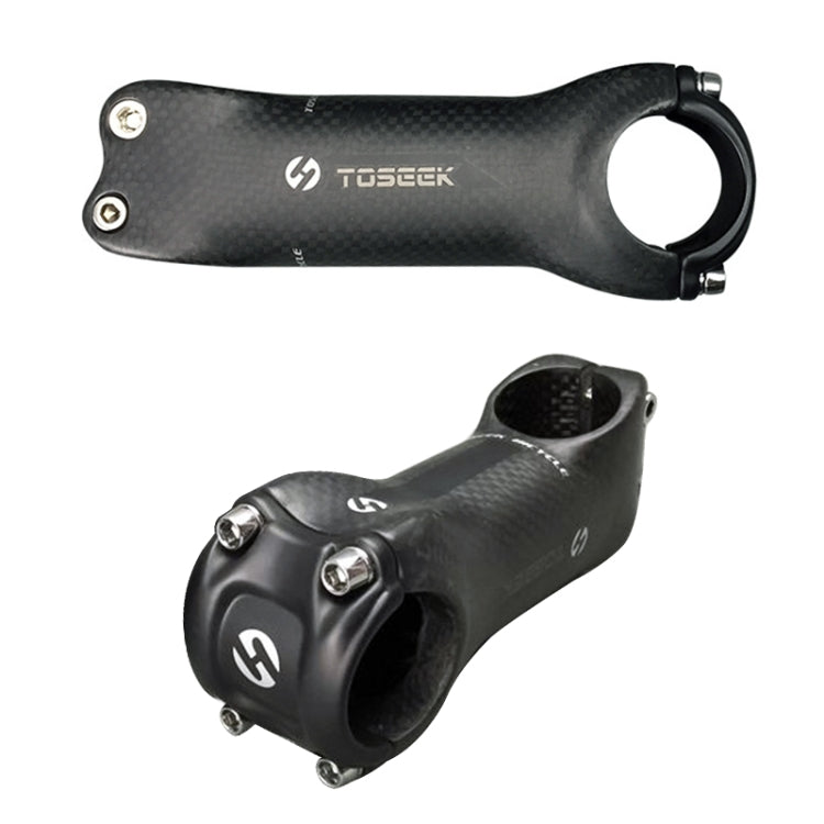 TOSEEK All Carbon Fiber 3KUD Texture Road Mountain Bike Ultra-light Handlebar Stem Riser Faucet, Size: 6 Degree, 130mm (Matte) Reluova