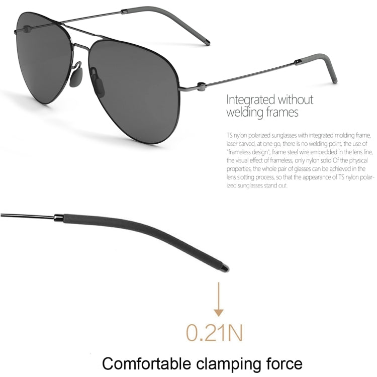 Original Xiaomi Youpin TS Computer Glasses Polarized UV Lens Sunglasses, 304H Stainless Steel Gravity Rear Frame Reluova