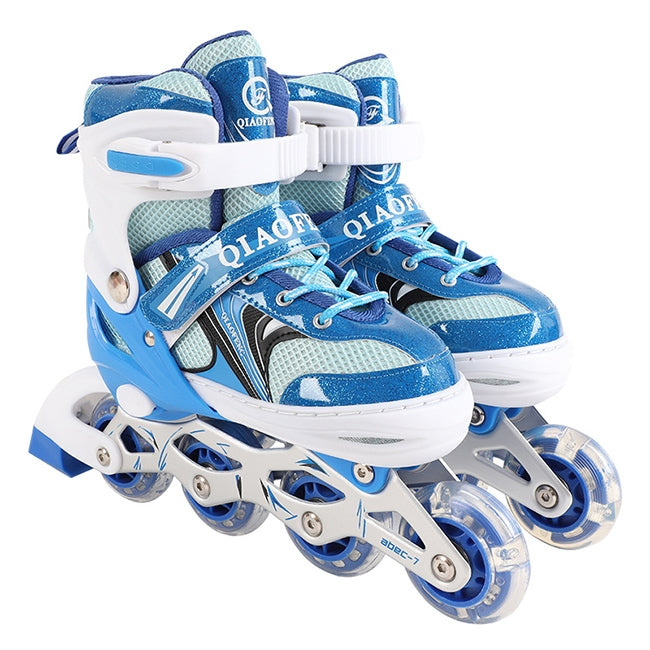 Children Flash Single-row Roller Skates Skating Shoes, Single Flash, Size : L