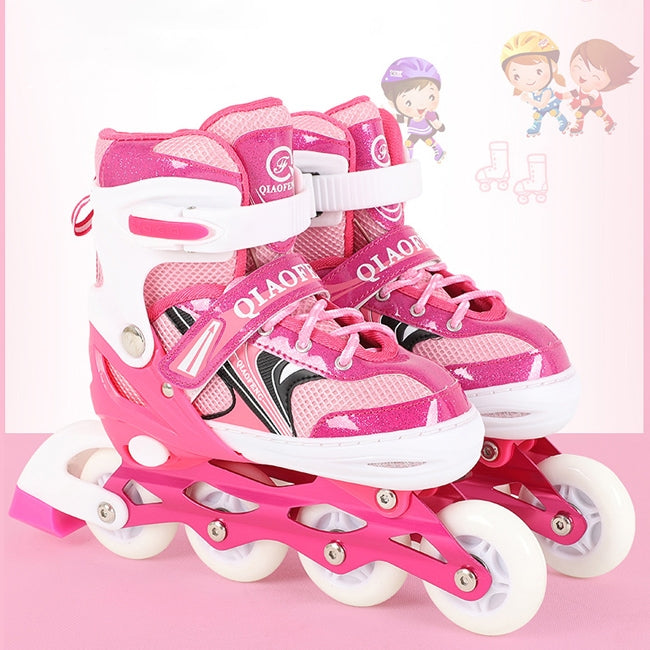 Children Flash Single-row Roller Skates Skating Shoes, Single Flash, Size : M