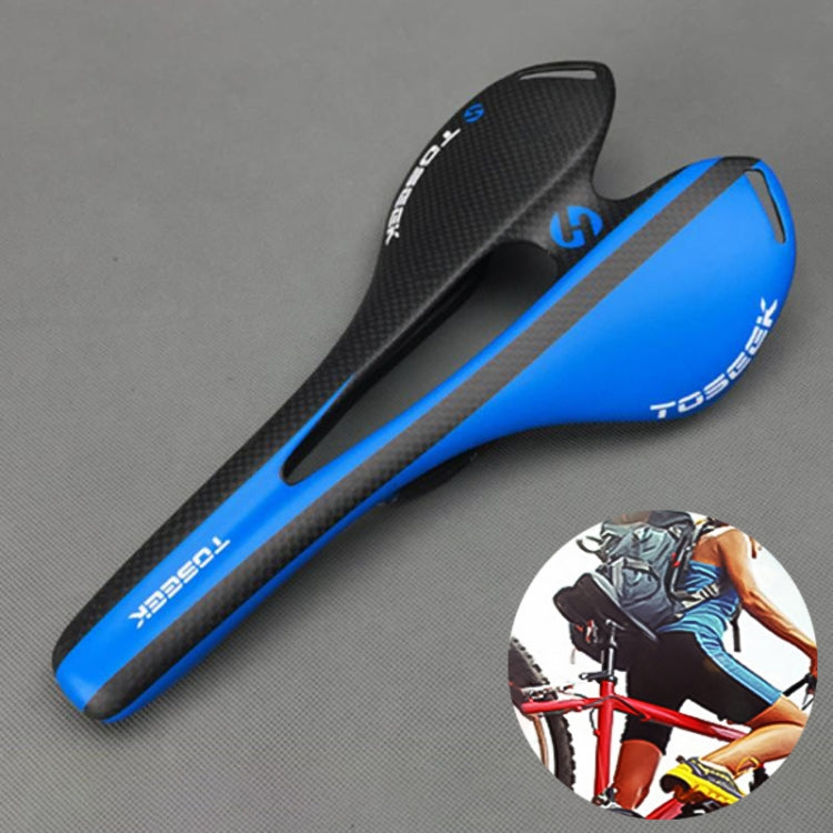 TOSEEK Road Bike Carbon Fiber Seat Bicycle Hollow Seat Saddle, 3K Texture + Extinction Reluova