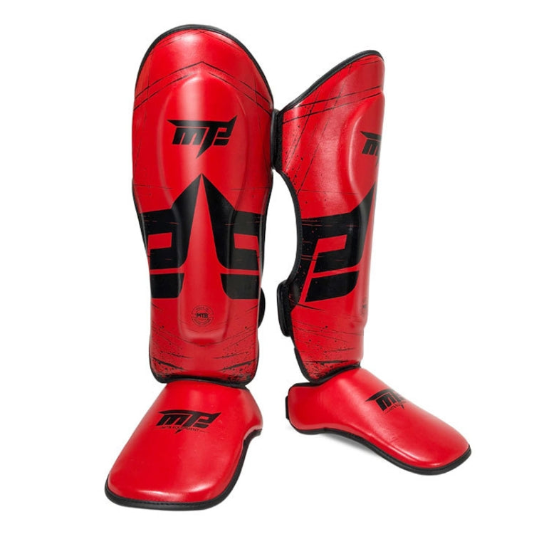 MTB SJ-004B Freestyle Grappling Thai Boxing Taekwondo Thickening Leg Guards Protective Gear, Size: L