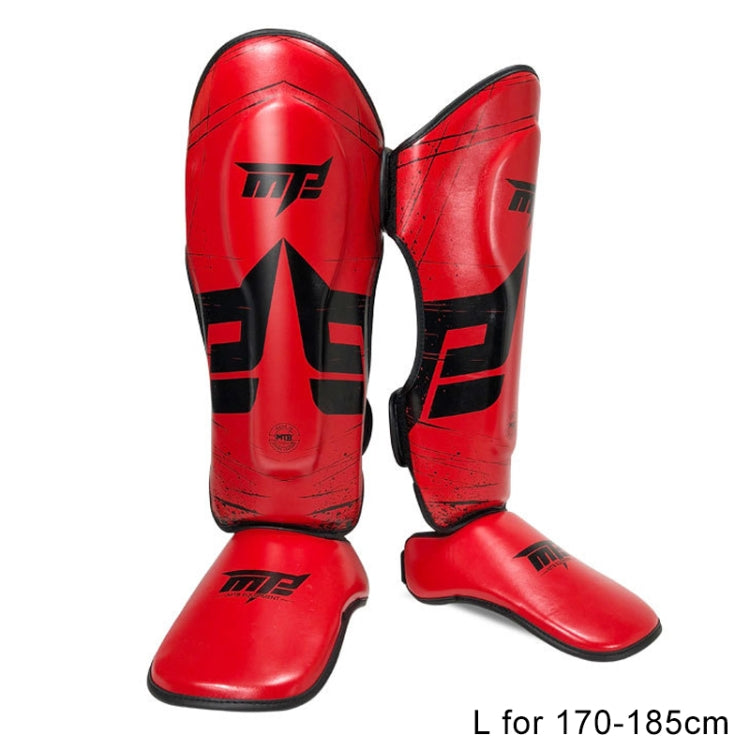 MTB SJ-004B Freestyle Grappling Thai Boxing Taekwondo Thickening Leg Guards Protective Gear, Size: L Reluova