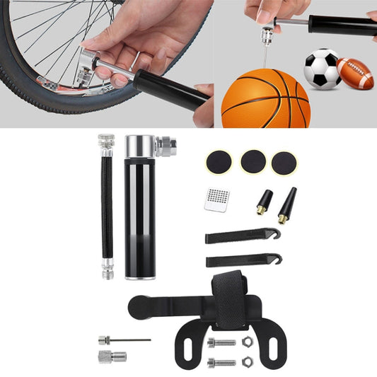 Manual Mini Portable Bicycle Aluminum Alloy Pump+ Glue-free Tire Patch + Fish-shaped Tire Lever Reluova