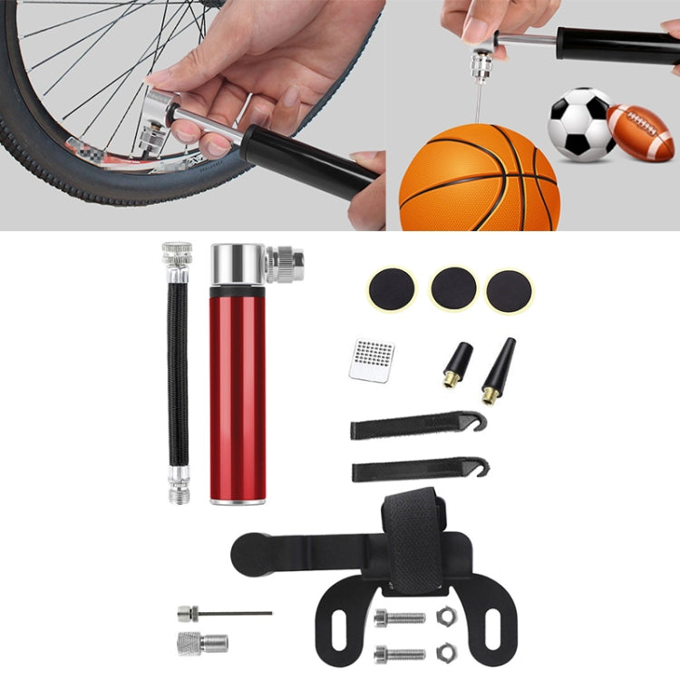 Manual Mini Portable Bicycle Aluminum Alloy Pump+ Glue-free Tire Patch + Fish-shaped Tire Lever Reluova