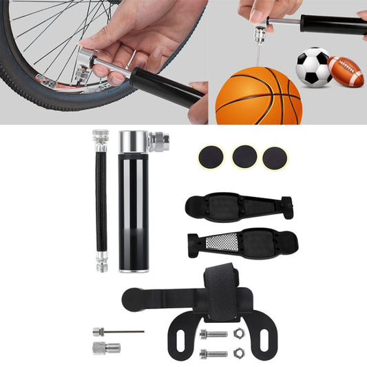 Manual Mini Portable Bicycle Aluminum Alloy Pump + Plastic glue-free tire patch + Tire lever Reluova