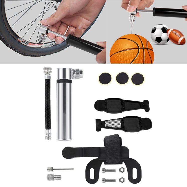 Manual Mini Portable Bicycle Aluminum Alloy Pump + Plastic glue-free tire patch + Tire lever Reluova