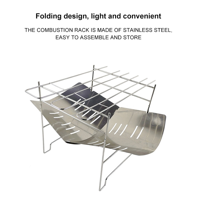 Outdoor Camp Portable Folding Stainless Steel Barbecue Charcoal Grill + Base Plate Reluova