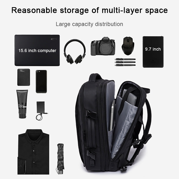 BANGE Business Backpack Men Travel Waterproof Large Capacity Computer Shoulders Bag Reluova