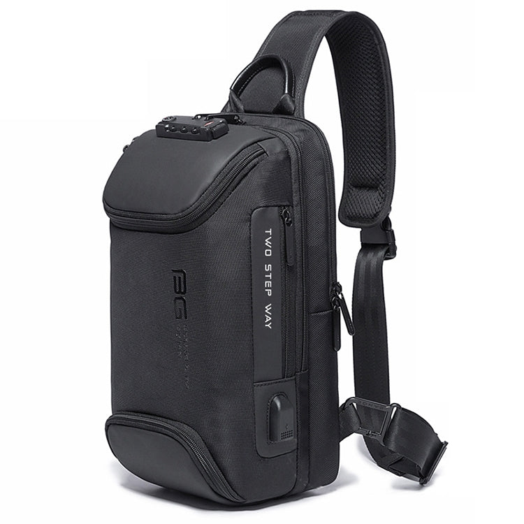 BANGE Men Security USB Chest Bag Portable Outdoor Shoulder Bag