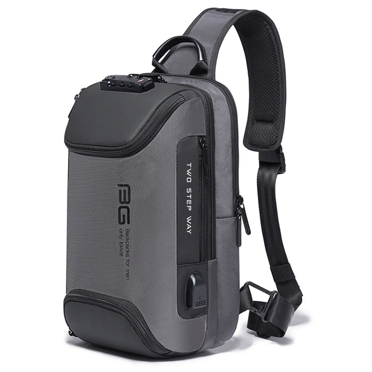 BANGE Men Security USB Chest Bag Portable Outdoor Shoulder Bag