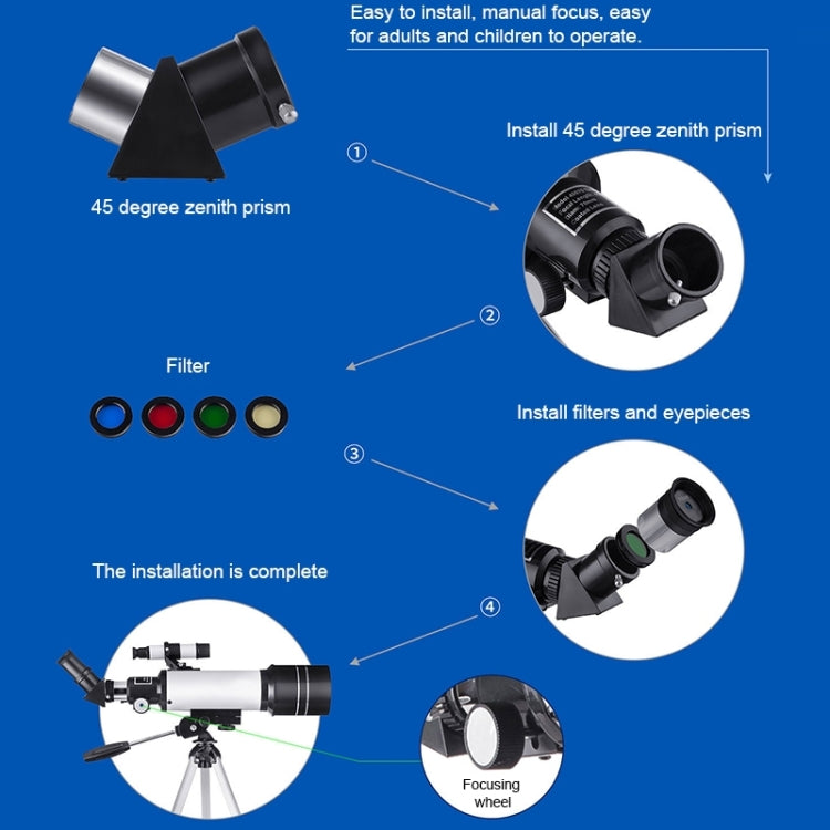 WR852 16x/66x70 High Definition High Times Astronomical Telescope with Tripod