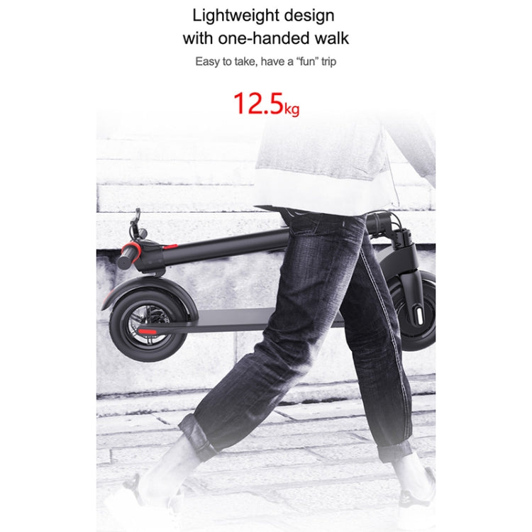 X7 Outdoor Waterproof Foldable Off-road Scooter with 8.5 inch Vacuum Tires & LCD Display& LED Lights & 6.4AH Lithium Battery, Load-bearing: 20-100kg (Black)