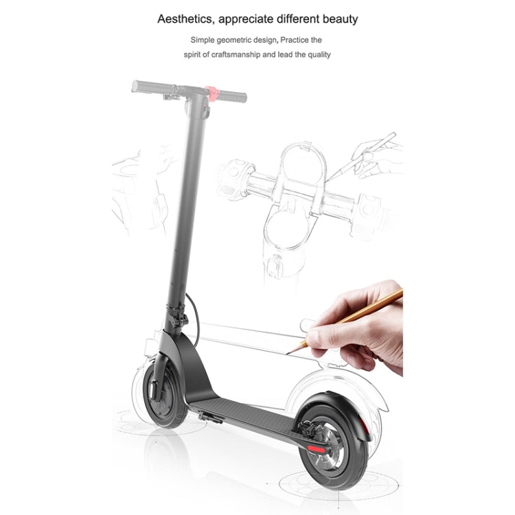 X7 Outdoor Waterproof Foldable Off-road Scooter with 8.5 inch Vacuum Tires & LCD Display& LED Lights & 6.4AH Lithium Battery, Load-bearing: 20-100kg (Black)