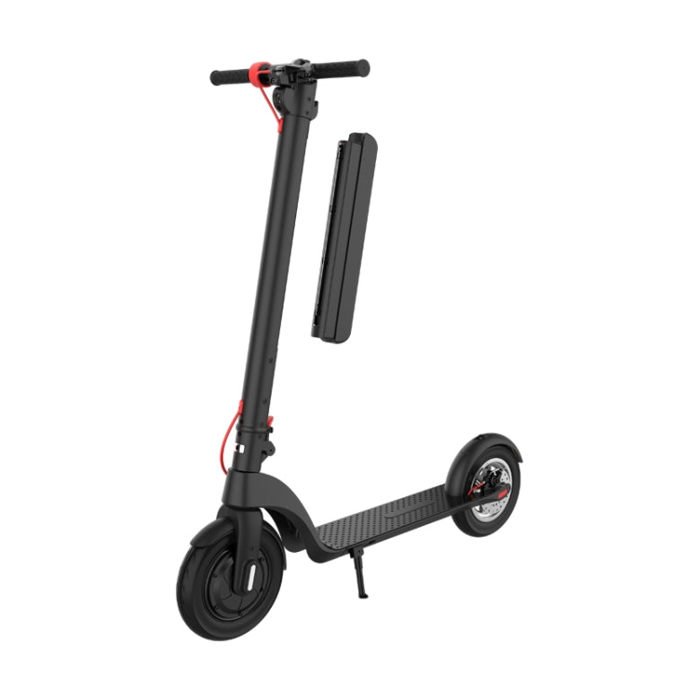 X8 Outdoor Waterproof Foldable Electric Scooter with 10 inch Vacuum Tires & LCD Display & LED Lights & 10AH Lithium Battery, Load-bearing: 20-100kg (Black)