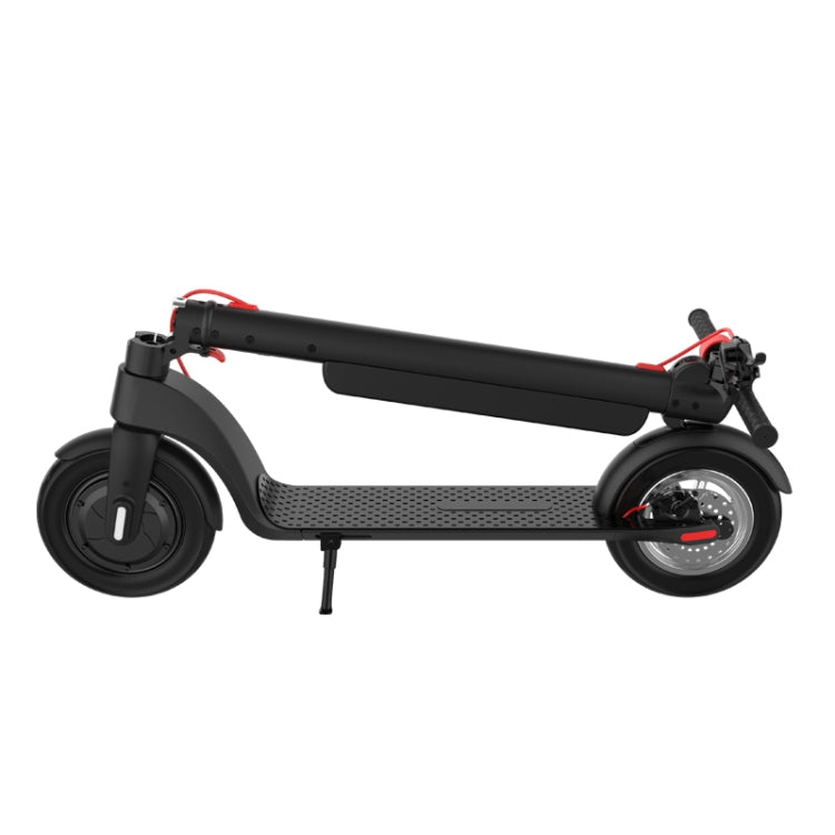 X8 Outdoor Waterproof Foldable Electric Scooter with 10 inch Vacuum Tires & LCD Display & LED Lights & 10AH Lithium Battery, Load-bearing: 20-100kg (Black)