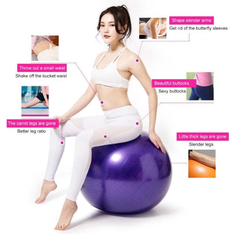 Thickening Explosion-proof Big Yoga Ball Sport Fitness Ball Environmental Pregnant Yoga Ball, Diameter: 55cm Reluova