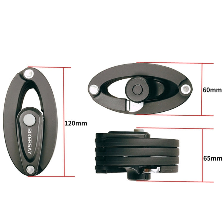 BIKERSAY BK012A Bike Foldable Code Lock Bicycle Anti-theft Lock with Reflective Sticker Reluova