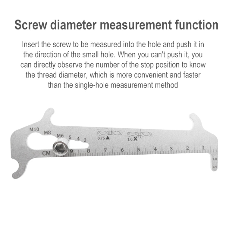 BIKERSAY BT035S Bicycle Chain Wear Checker MTB Chains Gauge Measurement Ruler Repair Tool Reluova