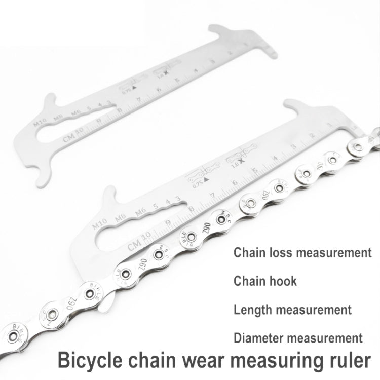 BIKERSAY BT035S Bicycle Chain Wear Checker MTB Chains Gauge Measurement Ruler Repair Tool Reluova